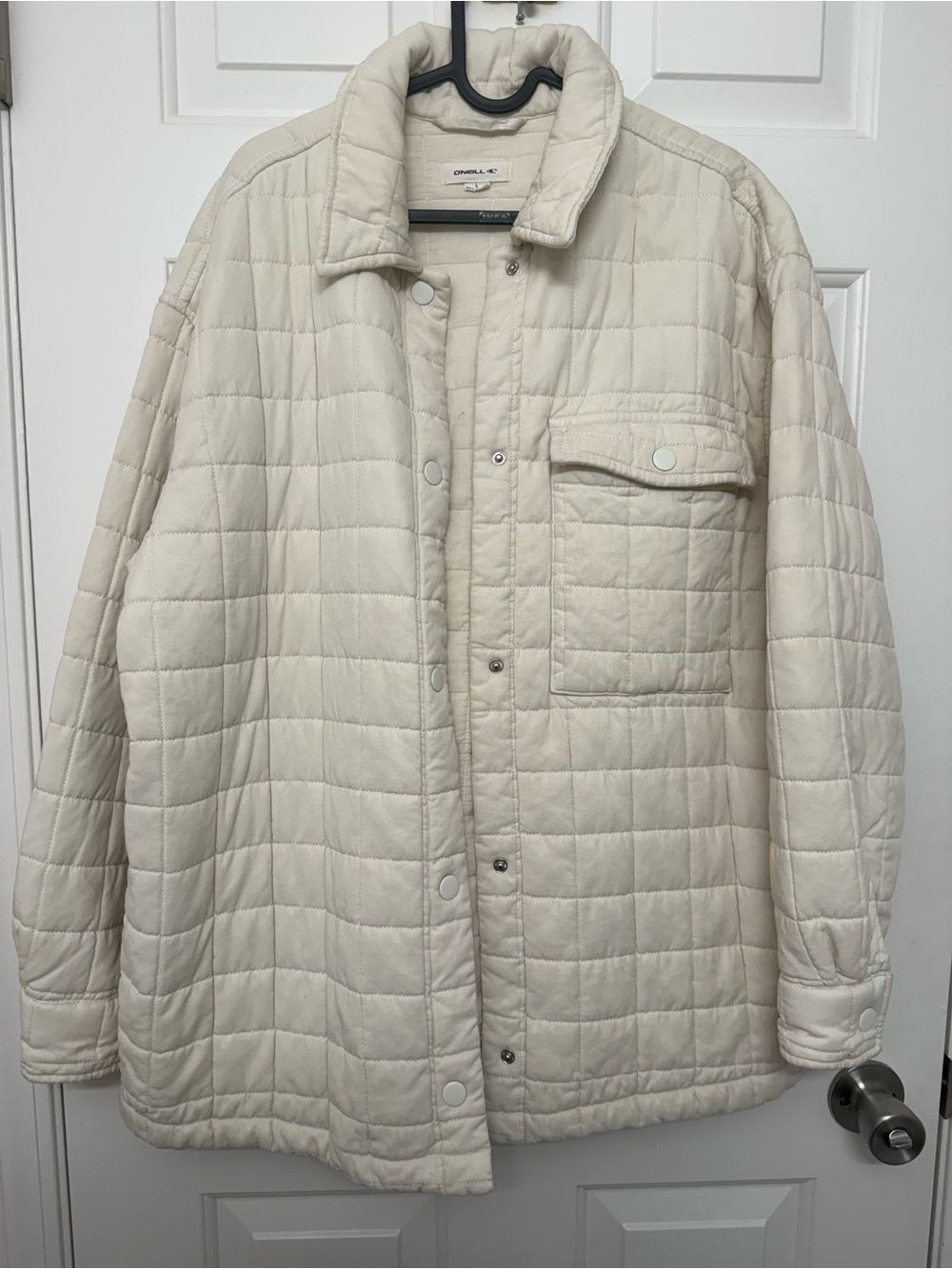 O'Neill Women’s Quilted Overshirt Jacket in Ivory